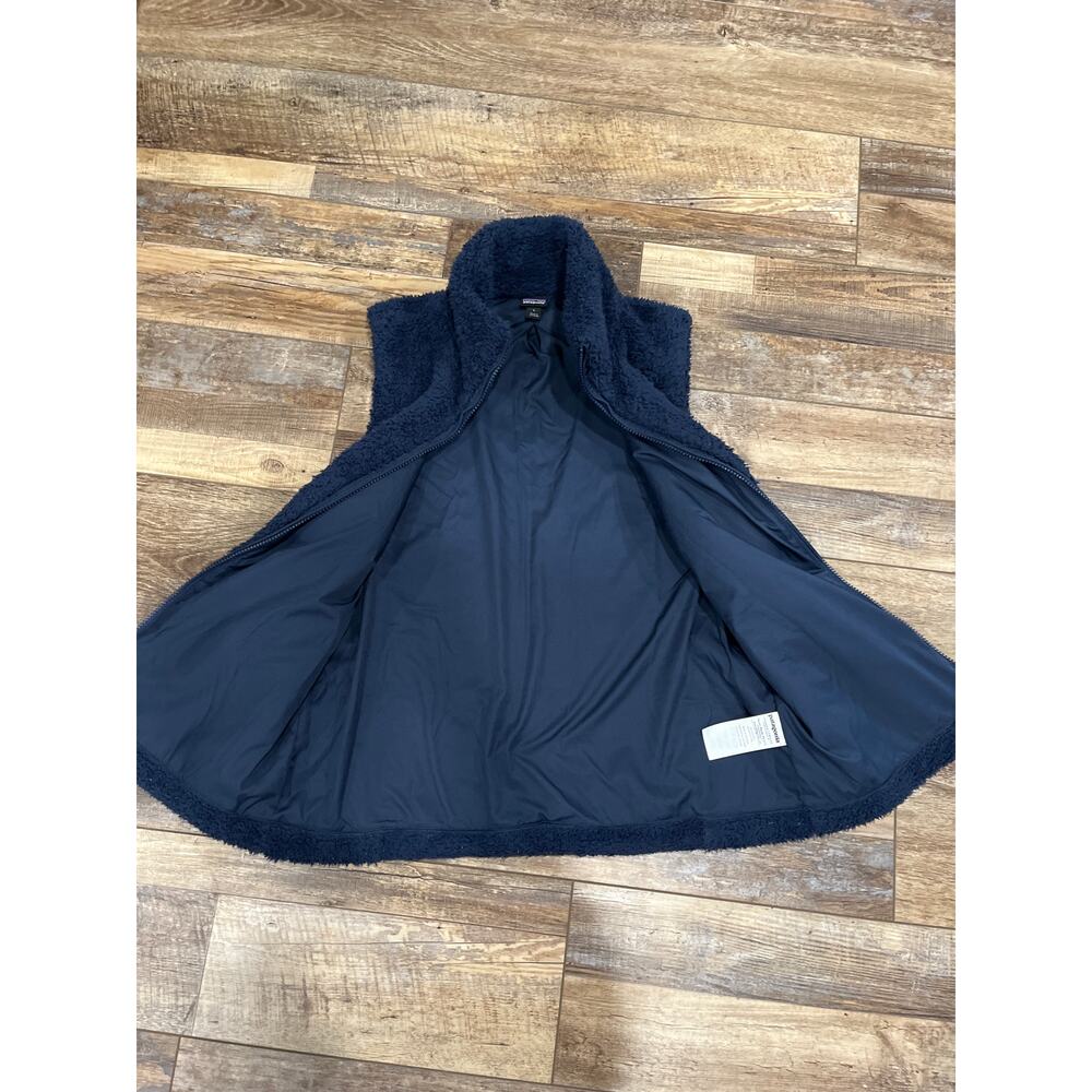 Patagonia Los Gatos Fleece Vest Large Navy Blue Full Zip - Picture 6 of 8
